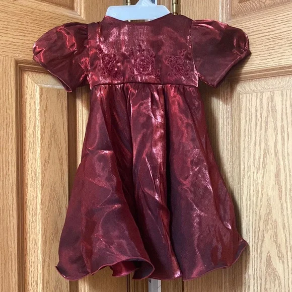 Peachy Kids Dresses | Beautiful Burgundy Baby Dress Size 18 Months. | Color: Red | Size: 18-24mb